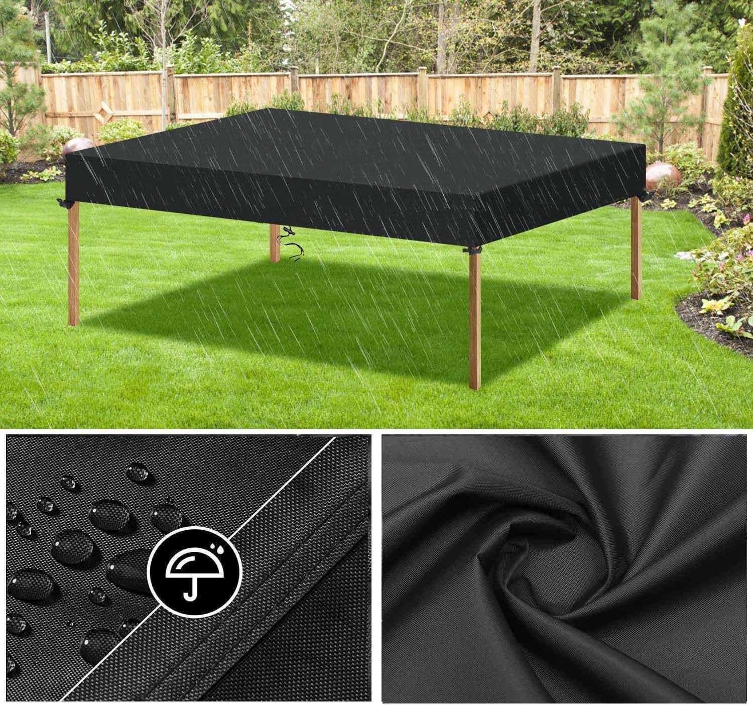 Copertura per Tavolo da Giardino per Tavolino Copritavolo da Esterno Impermeabile Telo Copri Tavolo per Esterno Telo Copertura Tavolo Esterno Tessuto Oxford 120x90x20cm