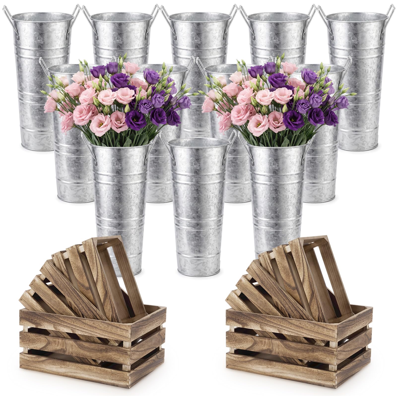 Caisses en bois de 22,9 cm RattanView pour decoration de mariage rustique
