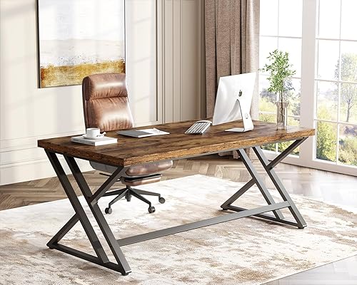 Miniatura 38 de LVB Escritorio negro, escritorio moderno para computadora de escritura para juegos para oficina en casa, mesa de computadora de estudio de madera de