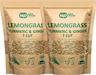 Lemongrass Loose Leaf Herbal Tea with Benefits of Turmeric and Ginger, Caffeine Free, 224g (8-ounce), Culinary Use (Pack of 2)