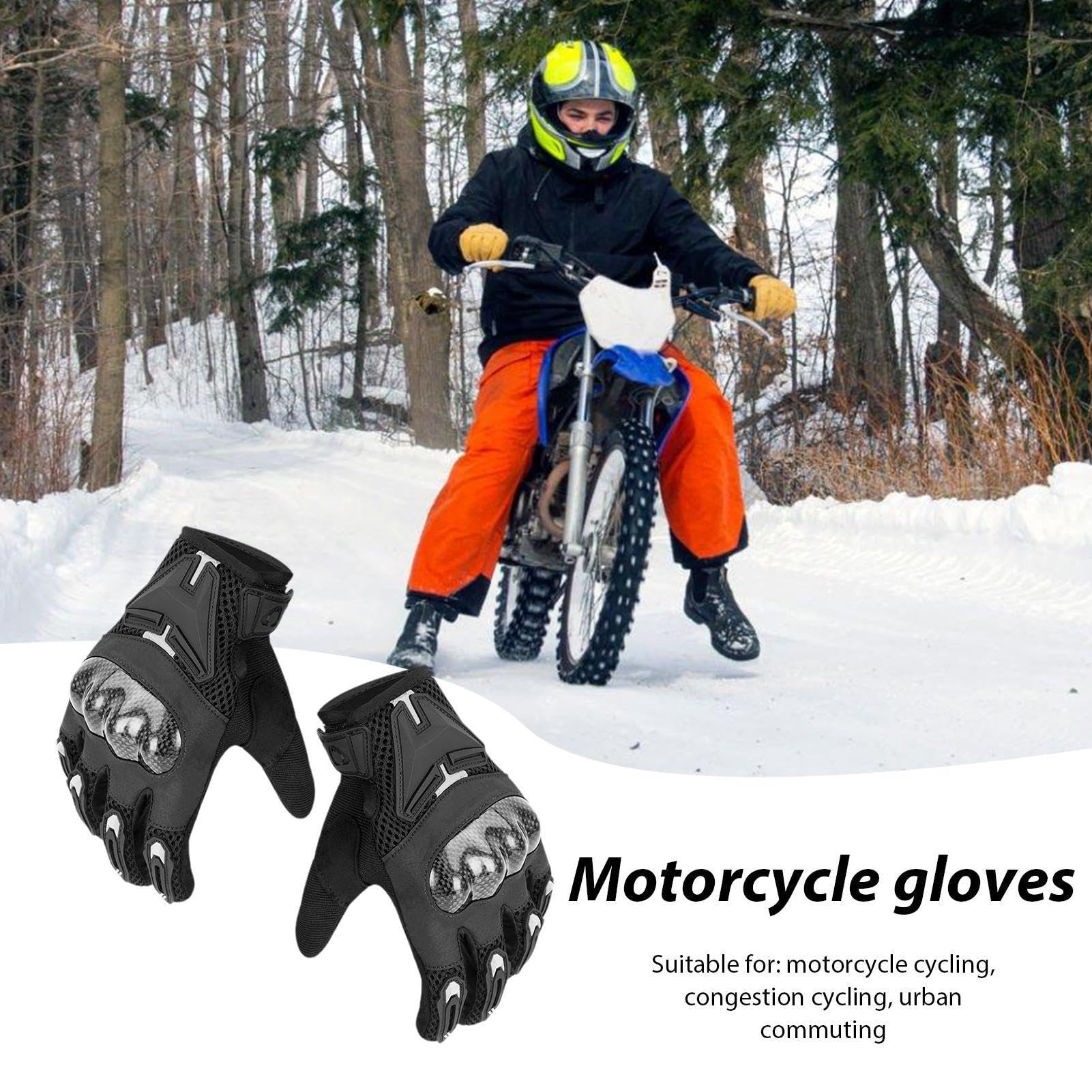 Genérico Guanti da moto da uomo, guanti da moto da uomo, sportivi per moto e ciclismo, per touch screen, guanti da equitazione, guanti da cross, antide