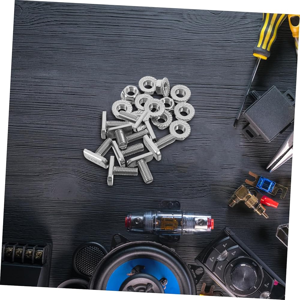 20-Piece Stainless Steel Nut and Bolt Set with Lock Washers for Secure, Long-Lasting Assembly view 4