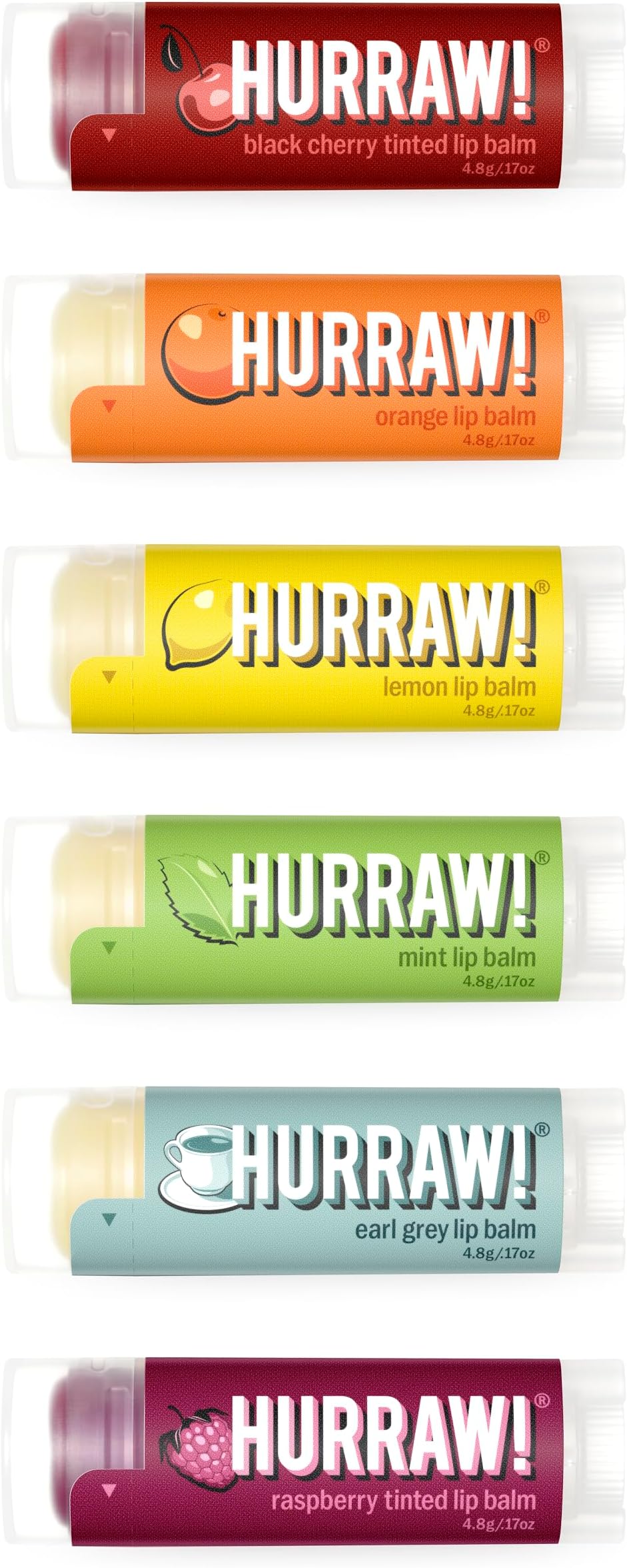 Black Cherry, Orange, Lemon, Mint, Earl Grey, Raspberry 6 pack