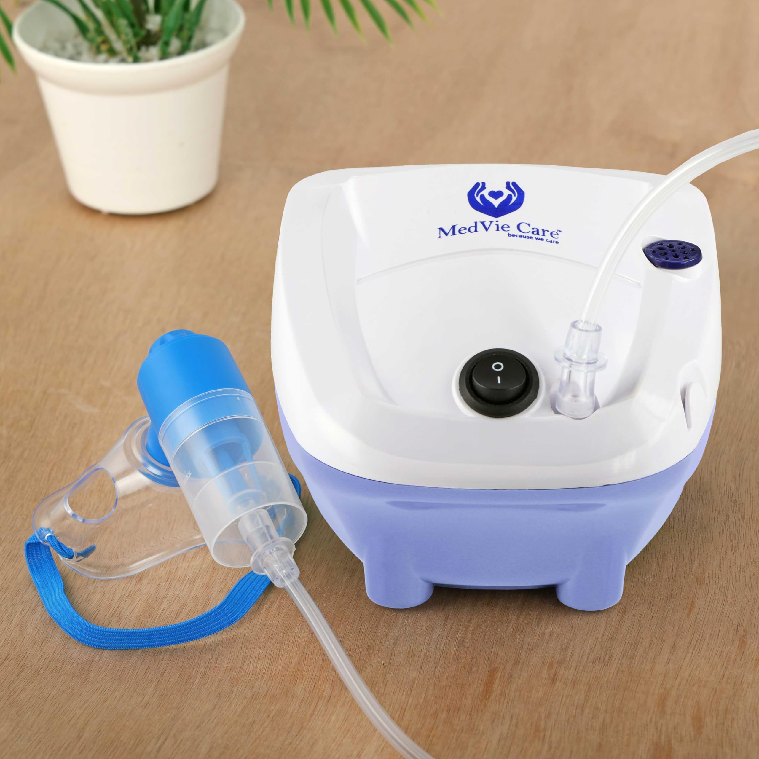 MedVie Care Neb 01 Nebulizer Compact, Portable, and Easy-to-Use Nebulizer for Quick Relief from Breathing Difficulties with Powerful Performance, High Medication Capacity
