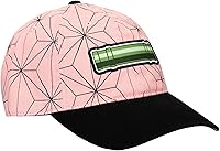 Vista 3 de Gorra de béisbol ajustable negra con logotipo bordado de Demon Slayer