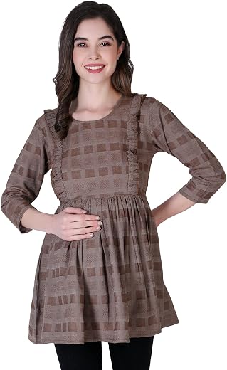 ZUVINO Women's Maternity Feeding Top with Zip for Easy Nursing | Latest Stylish Feeding Tops for Jeans | Maternity Short K...