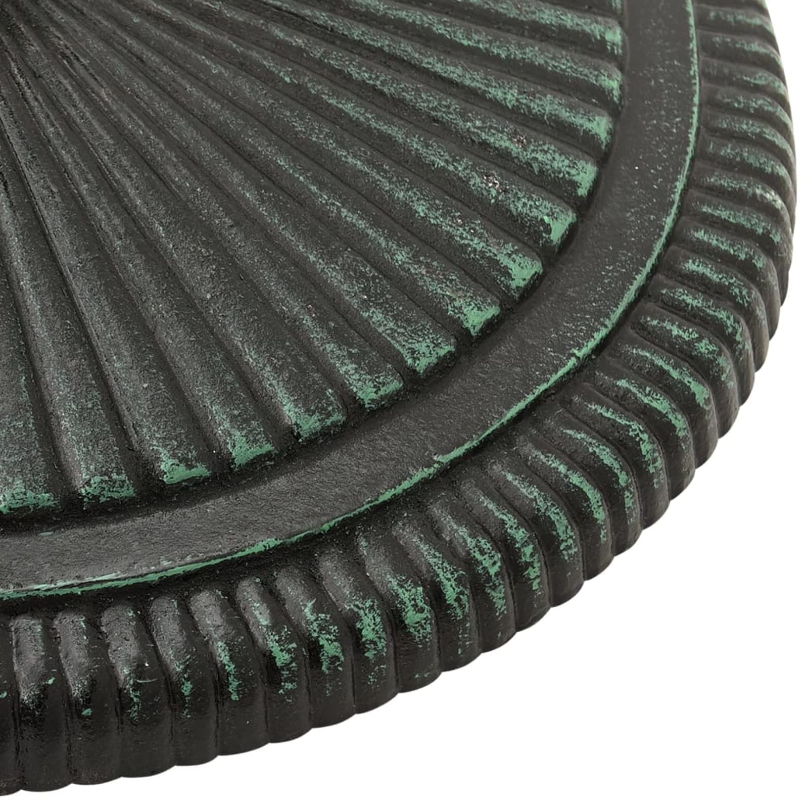 Socle de Parasol Vert 45x45x30 cm Fonte,Pied De Parasol,Pied De Parasol Lourd,Pied De Parasol sur roulettes