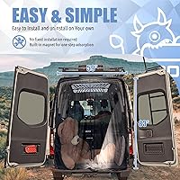 Vista 3 de Red magnética para puerta de furgoneta, compatible con Mercedes Sprinter, Ford Transit (grande: 83 x 59 pulgadas)