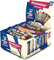 Barra de Proteína, Mais Mu, Mukebar, Sabores Mistos, 15g de Proteína, Zero Açúcar - Display 12 Unidades