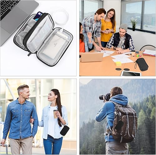 Vista 8 de Funda de transporte para accesorios electrónicos, bolsa organizadora de accesorios electrónicos, bolsa organizadora de cables de viaje, bolsa