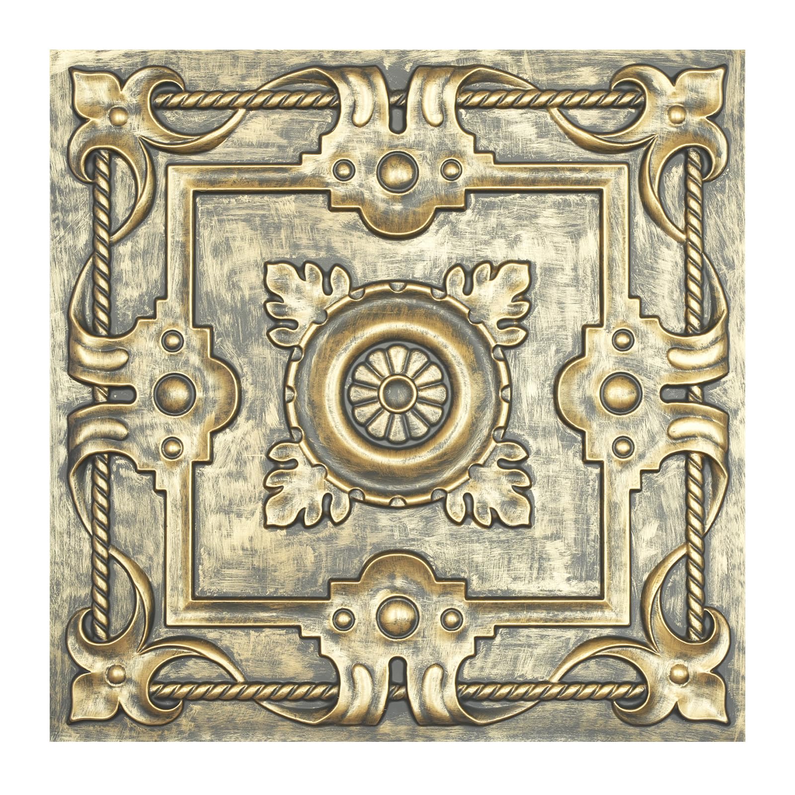 Paintsdecor Ancient Gold Traditional Ceiling Tiles, Embossed Wall Panels, For Flower Boutique Pl29 10Tiles/Lot (Ancient Gold)