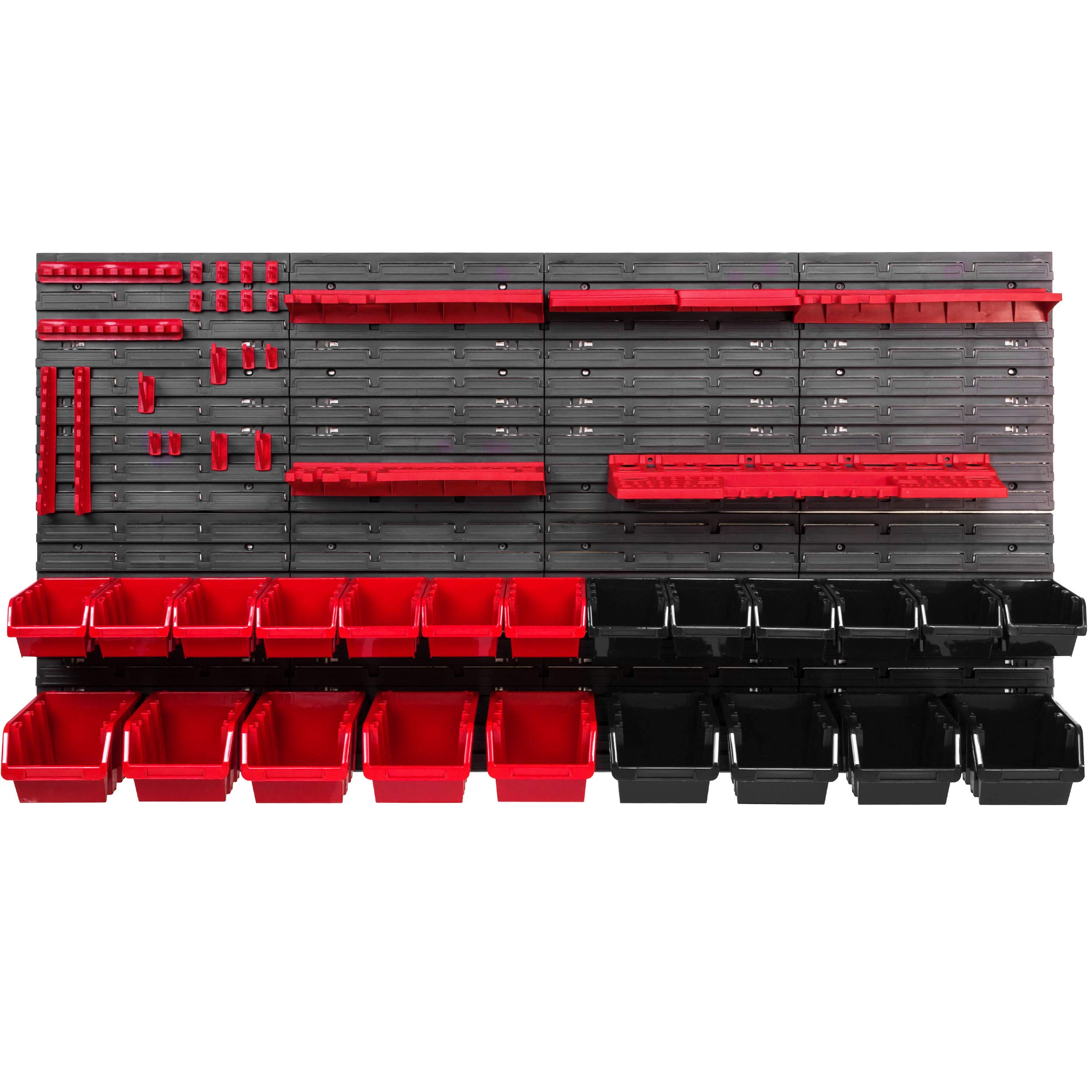 22 cajas apilables, soporte de herramientas, estantería de pared, estantería de taller, pared de herramientas, 156 x 78 cm, soporte de herramientas
