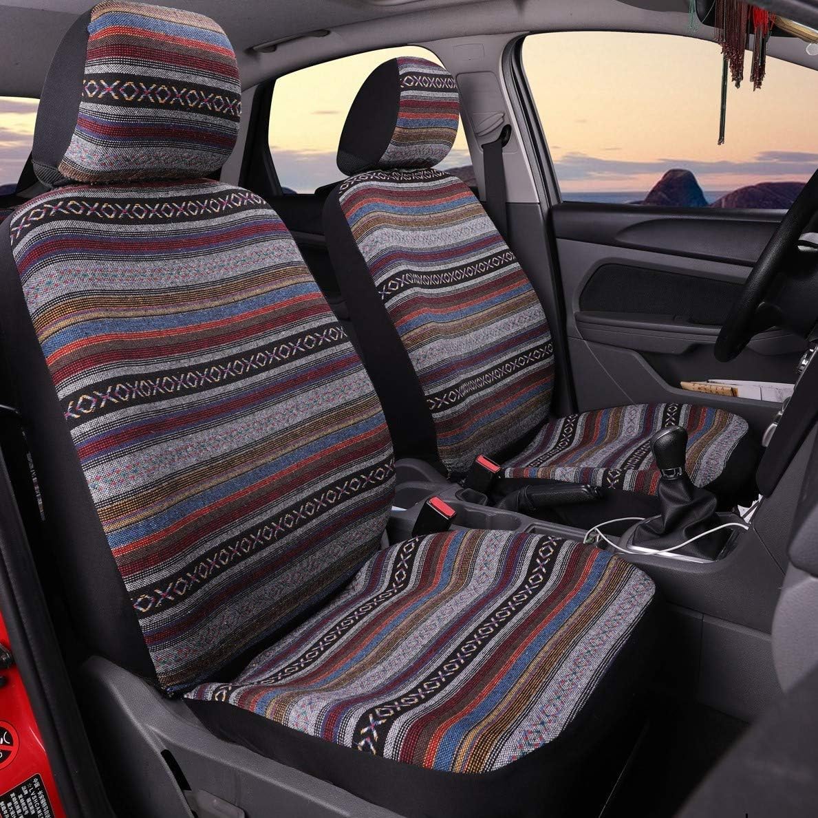 Autojoy Baja Seat Covers,Stitching and Wear-Resistant Automative Protector for Car,SUV (Gray)