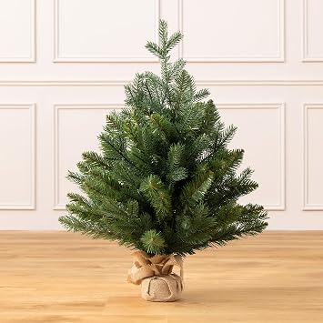 Christow 2ft Mini Artificial Christmas Tree, Tabletop Spruce, 60cm