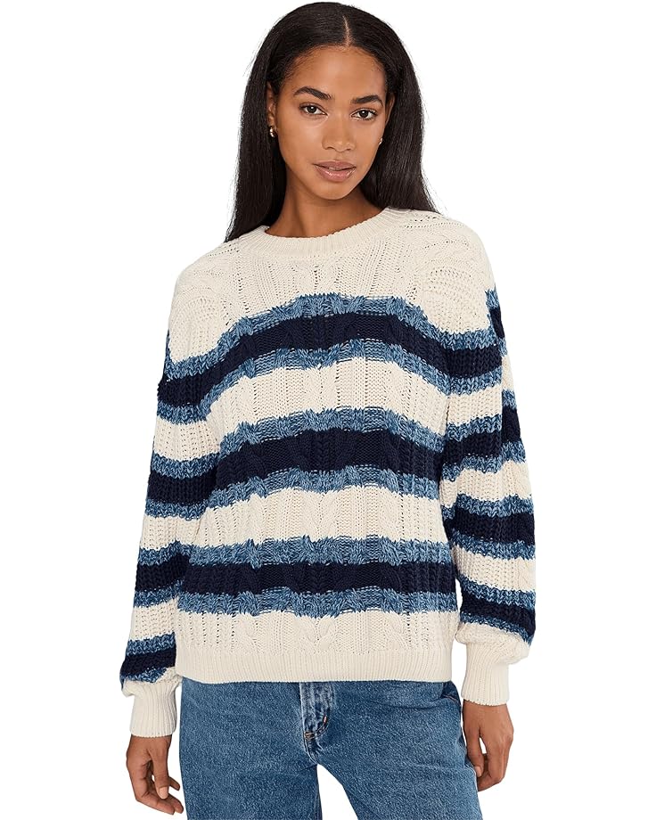 Free People Frankie Cable Striped Pullover - Main View