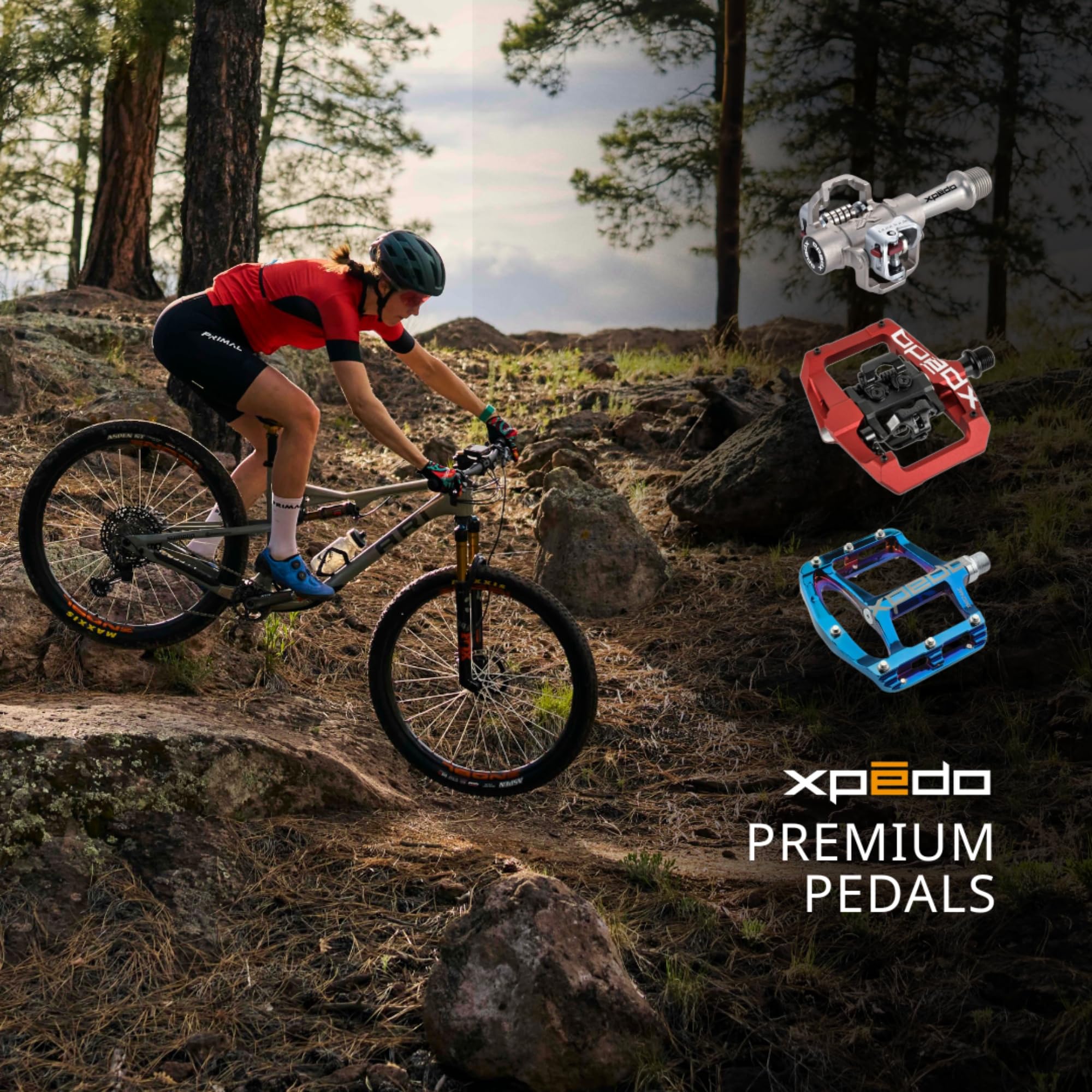 Amazon | XPEDO エクスペド 自転車 ペダル TRIDENT ANODIZED (ブラック