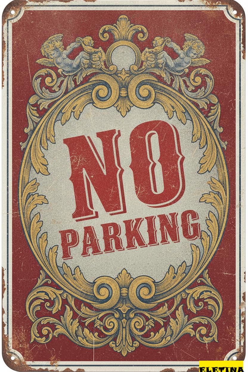 Personalized Sign for Man Cave No Parking Metal Plaque Tin Warning Wall Aluminum Caution Notice Metal Plaque Outdoor Street Driveway Yard Road 8x12in High Quality Metal Private Property Decorative