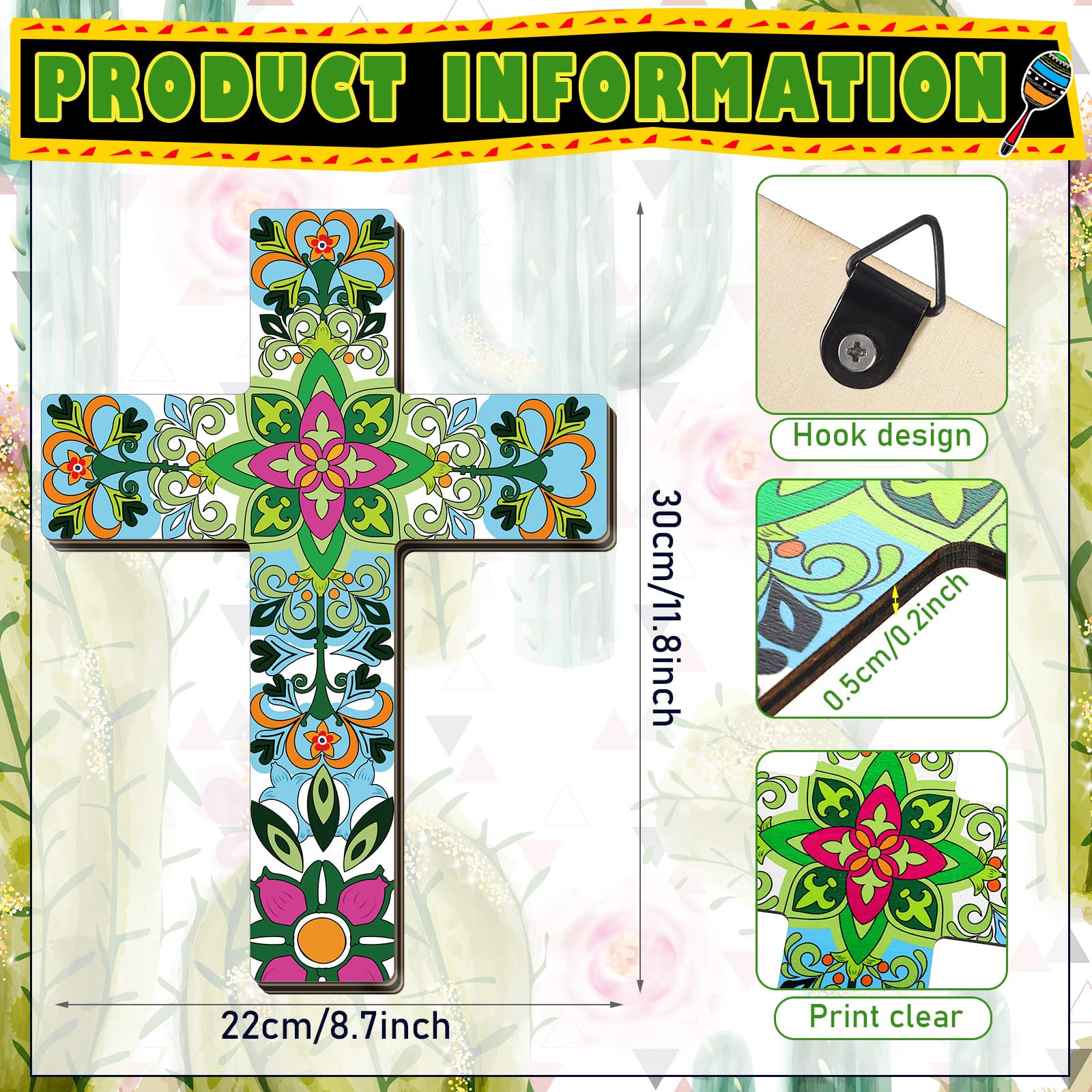 Devotional Scapulars Brown Cross Embroidered Scapular with Miraculous Medal and Cross, 15 1/2 Inch