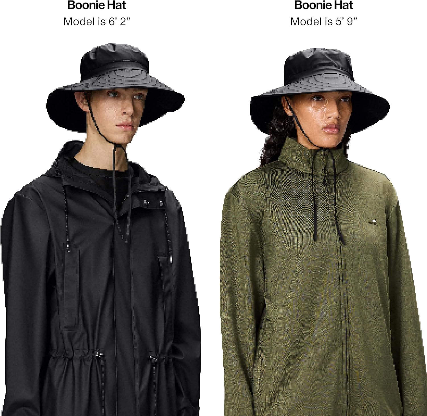 RAINS Boonie Hat, Unisex for Men and Women, Black – Waterproof PU Fabric Bucket Hat - Image 3