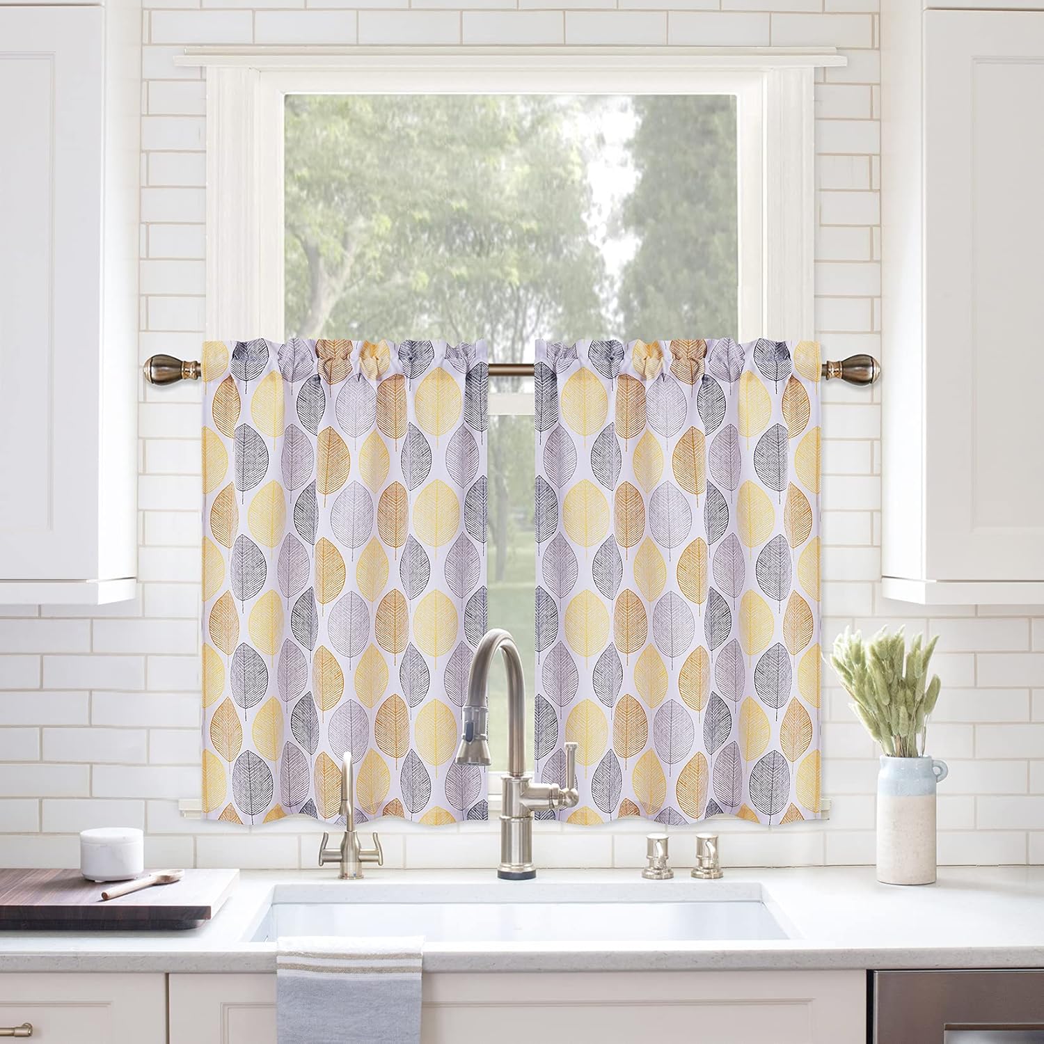 Graffiti Türvorhang Retro Design - Küchenvorhang 90x200cm Mit Teleskopstange