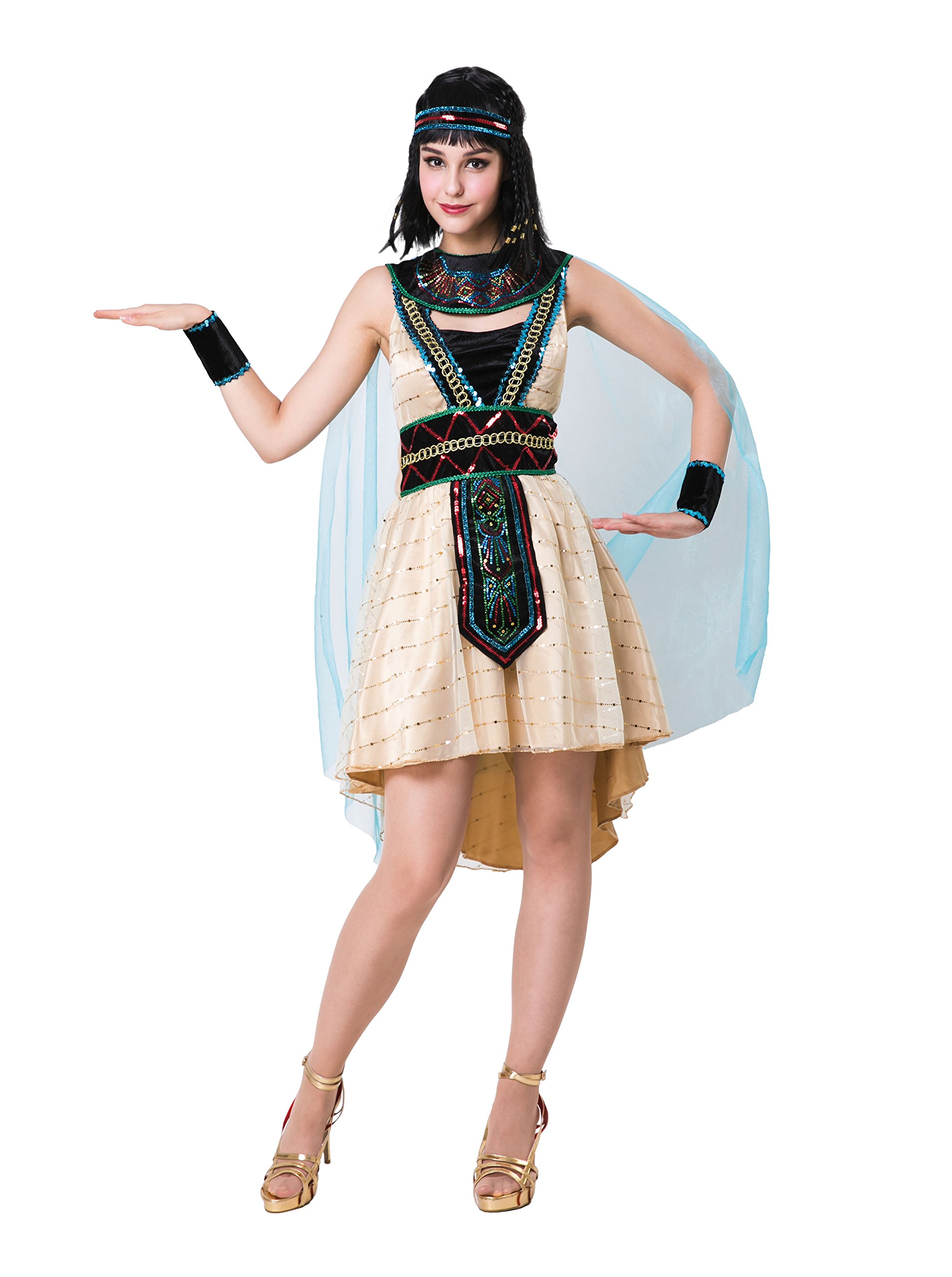 Bristol Novelty AF066 Egyptian Queen Costume, Women, Multi-Colour, One Size