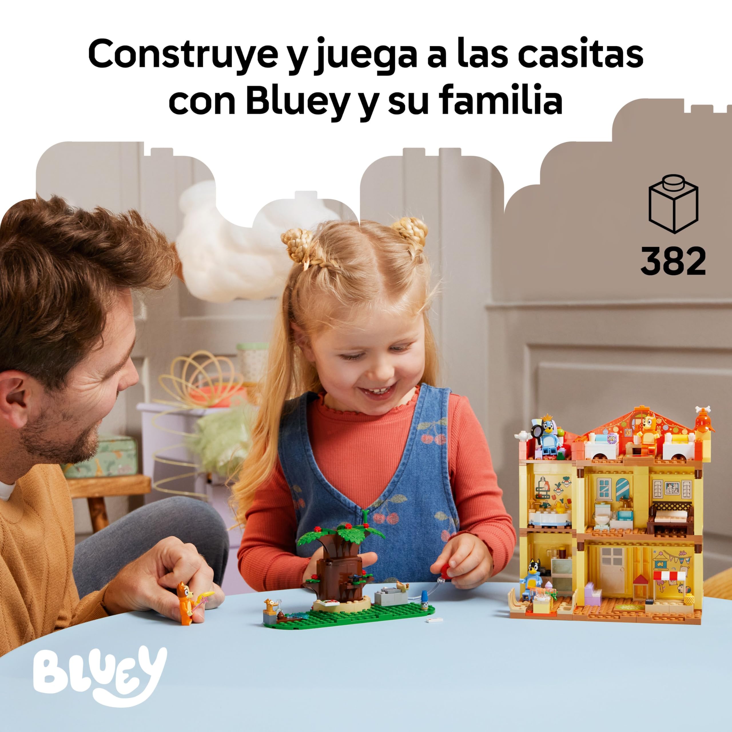 LEGO Bluey Casa Familiar de Bluey de Juguete - Juego Educativo Modular con Habitaciones, Jardín, 4 Minifiguras Inc. Bingo y Más - Regalo para Niños y Niñas de 4+ Años Fans de la Serie de TV 11203