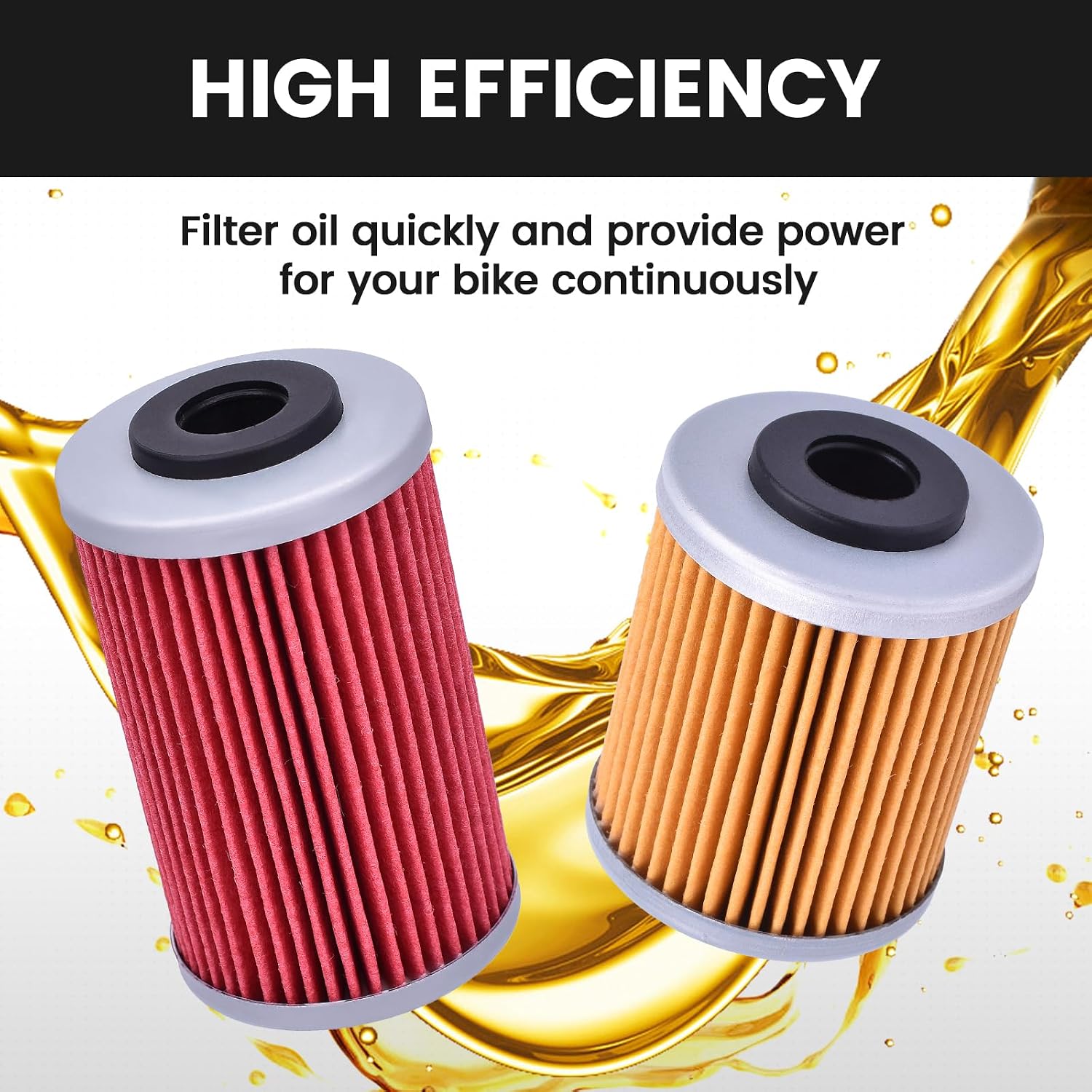 1st and 2nd Oil Filter for KTM 450 400 520 250 EXC,HF155 HF157,90138015000