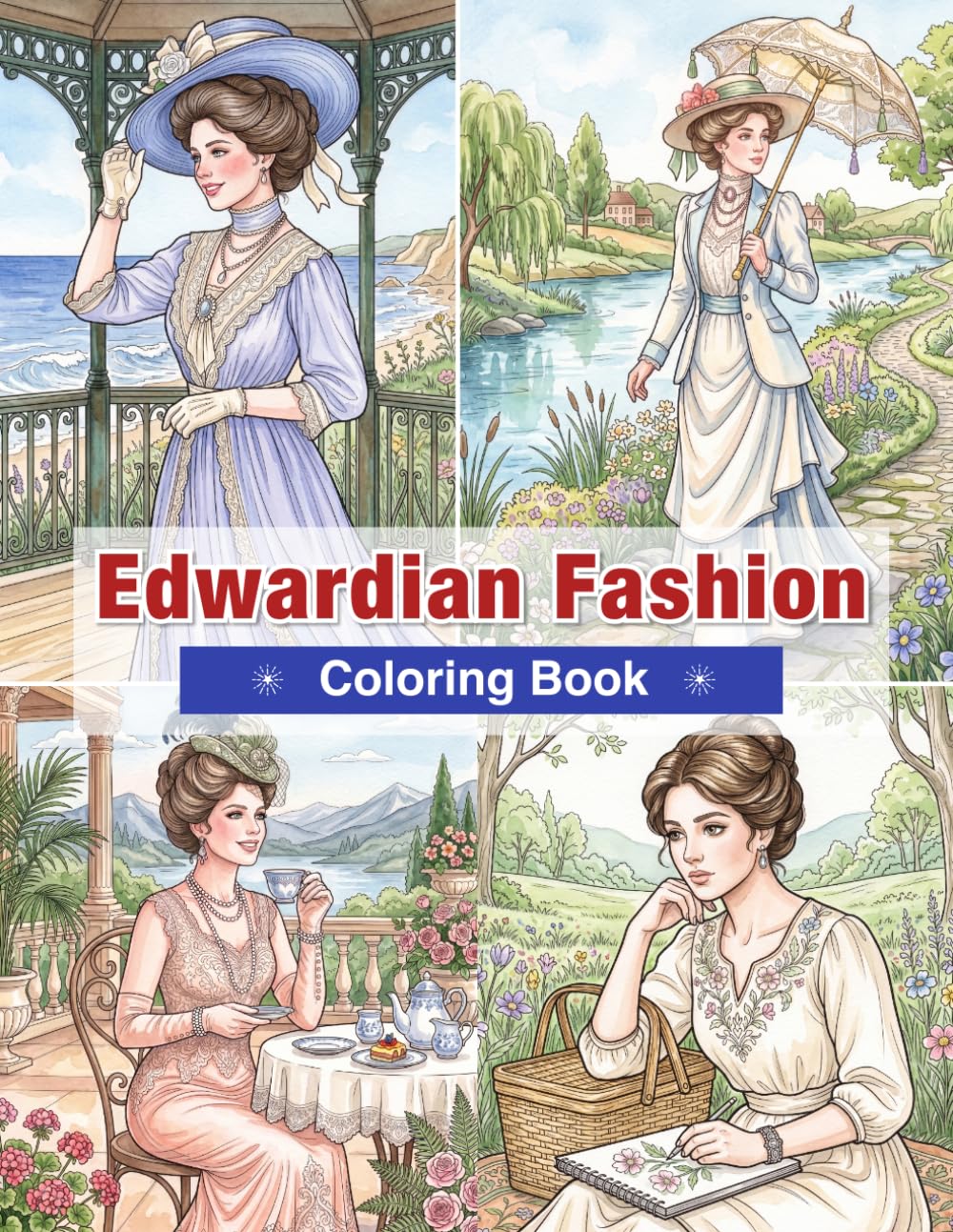 Edwardian Fashion Coloring Book: Timeless Elegance for Mindfulness and Relaxation (Vintage Fashion Coloring Series)
