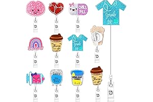 9PCS Bling Glitter Badge Reel for Nurses: Sparkle Confidently