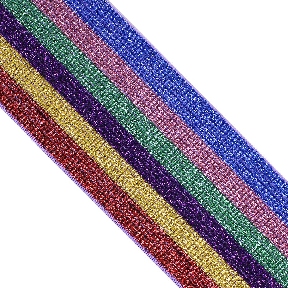 Sunbe shine Elastic Stretch Ribbon Webbing Lace Trim Tape Belts for Clothes Bag Decorated Craft Sewing Accessories 5yards (4.8cm width)