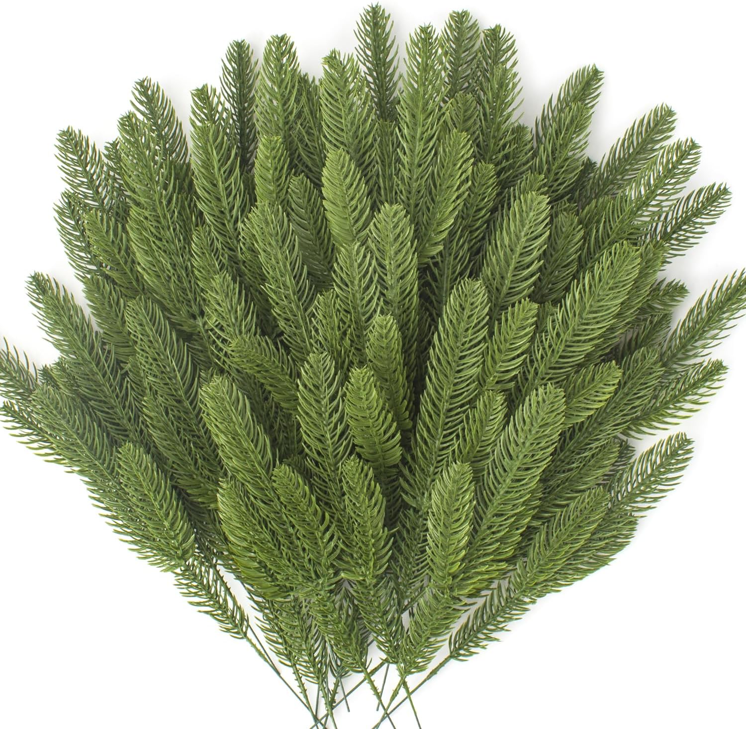 50 Pcs Artificial Pine Branches Fake Greenery Plants Pine Picks DIY Accessories for Garland Wreath Christmas and Home Garden Decor