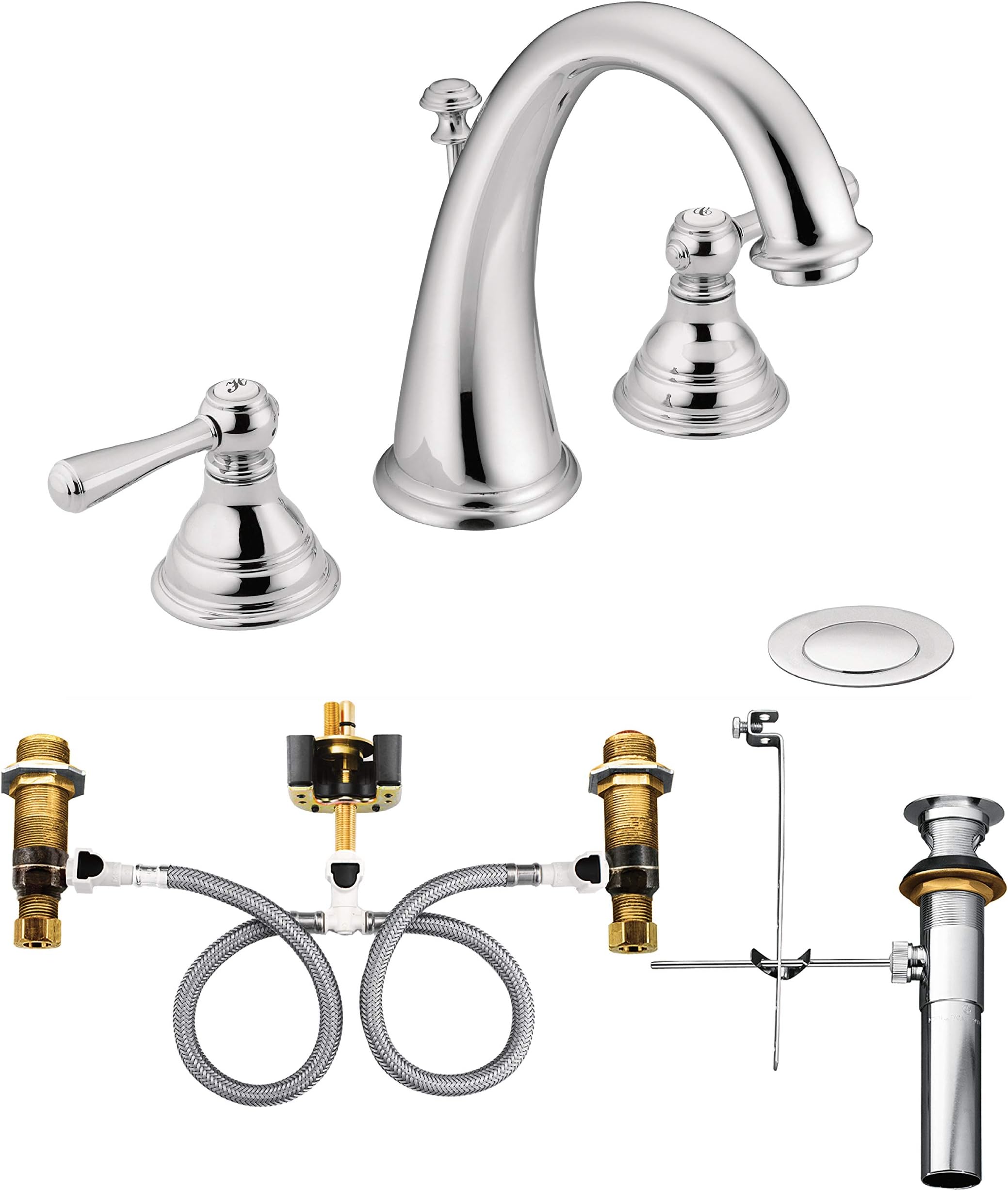 Signature Hardware 447874 Boca Raton 1.2 GPM Widespread Bathroom Faucet ...