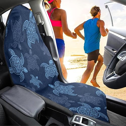 Miniatura 4 de Yewattles Turtle - Protector de toalla impermeable para asiento de automóvil, protector para después de correr, nadar, entrenamiento,