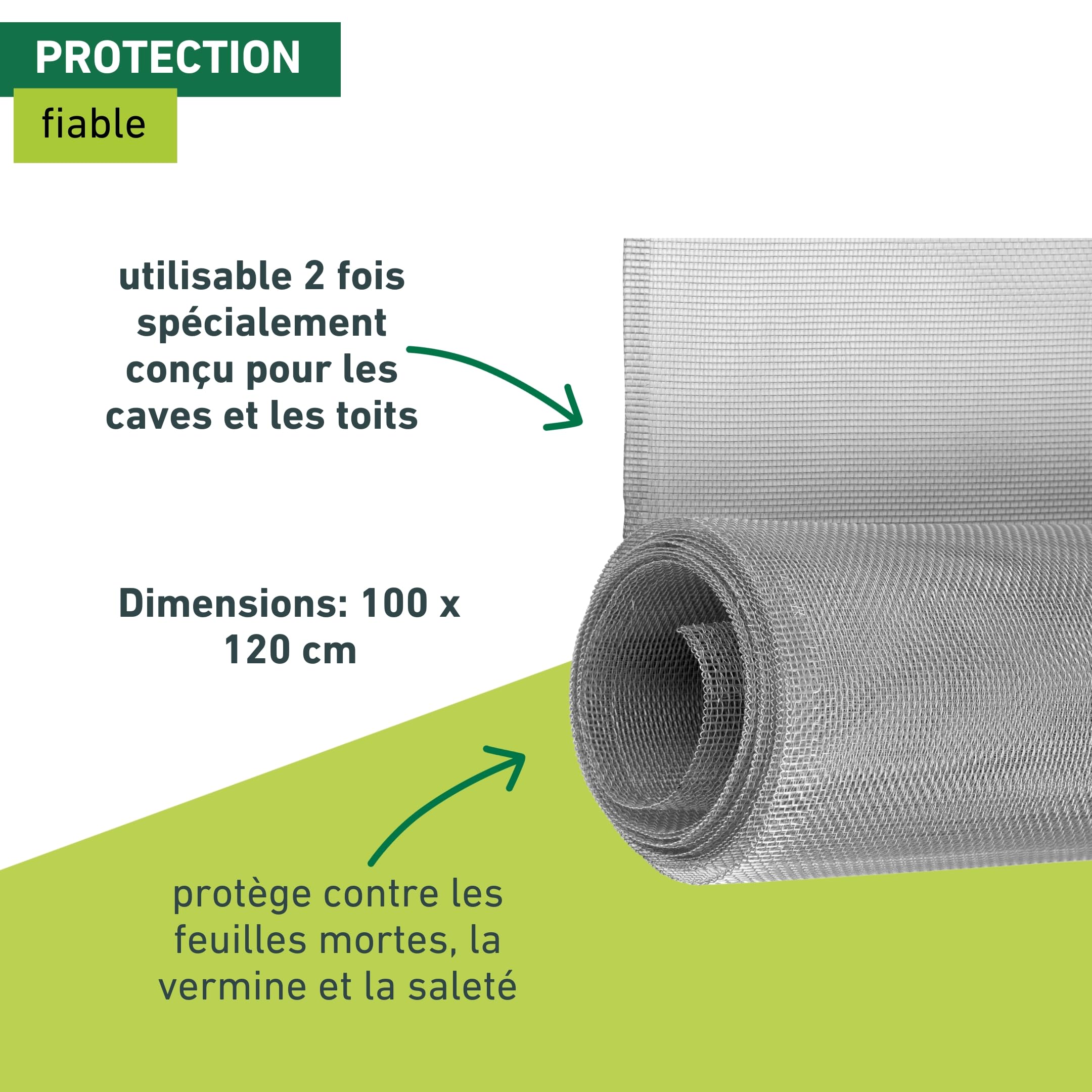 Windhager moustiquaire en Aluminium, également idéale pour Les puits de lumière, Robuste, résistante, Protection fiable, Aluminium, 100 x 120 cm, 03622 (Lot de 3)