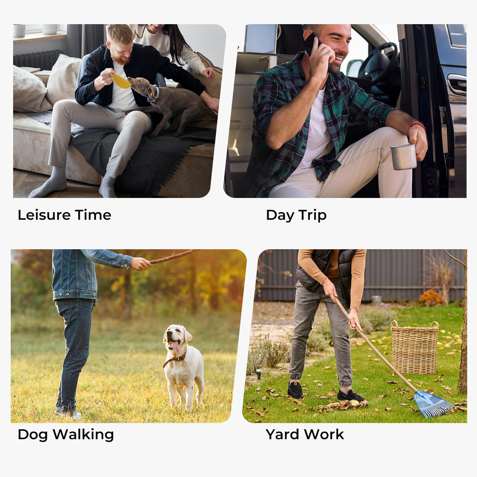 HomeTop Men's Suede Memory Foam Moccasin Slippers Soft Plush Warm Lining House Shoes