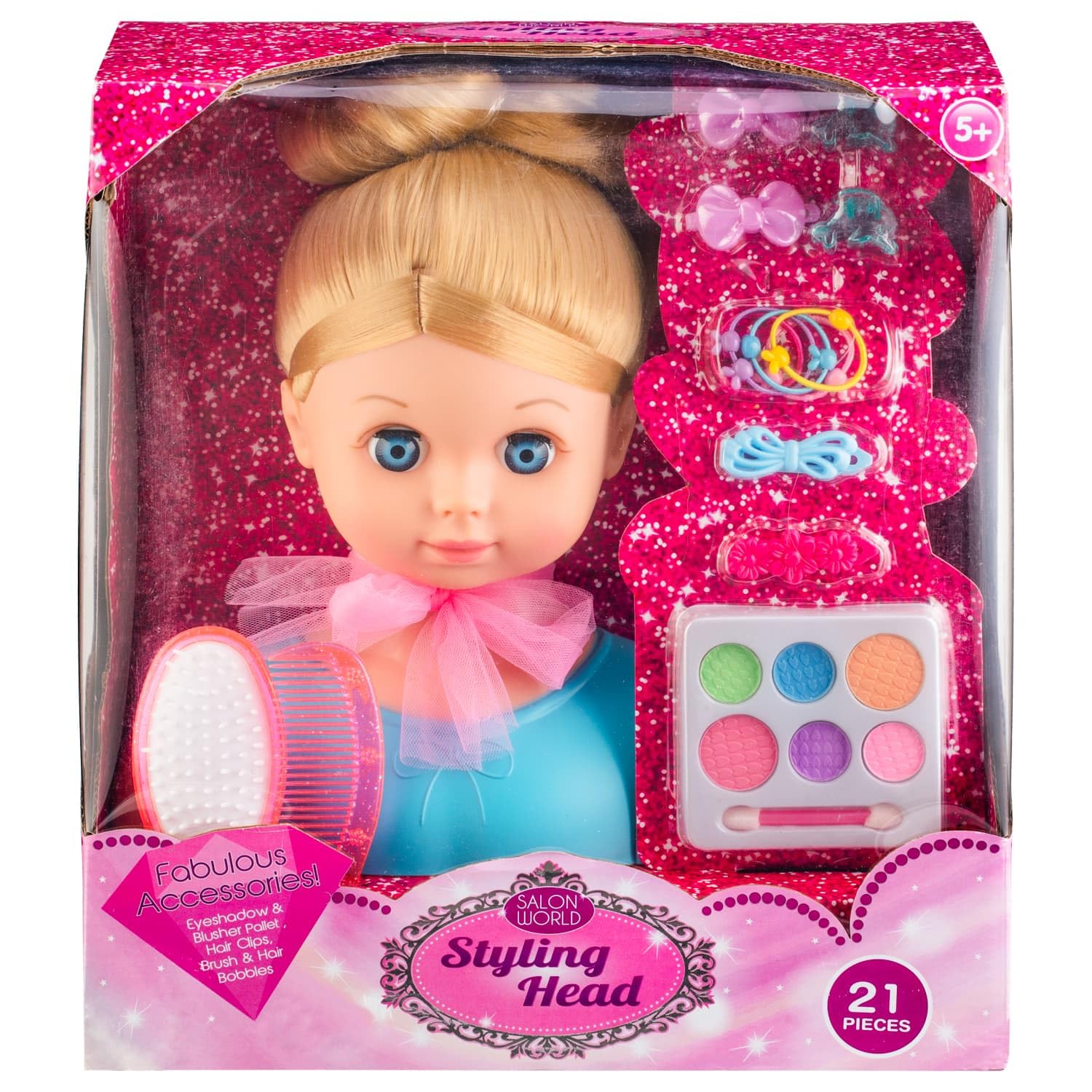 BargainsMania Salon World Styling Head - Includes A Range Of Fabulous Accessories, Ideal For Your Little One To Show Off Their Creative Side