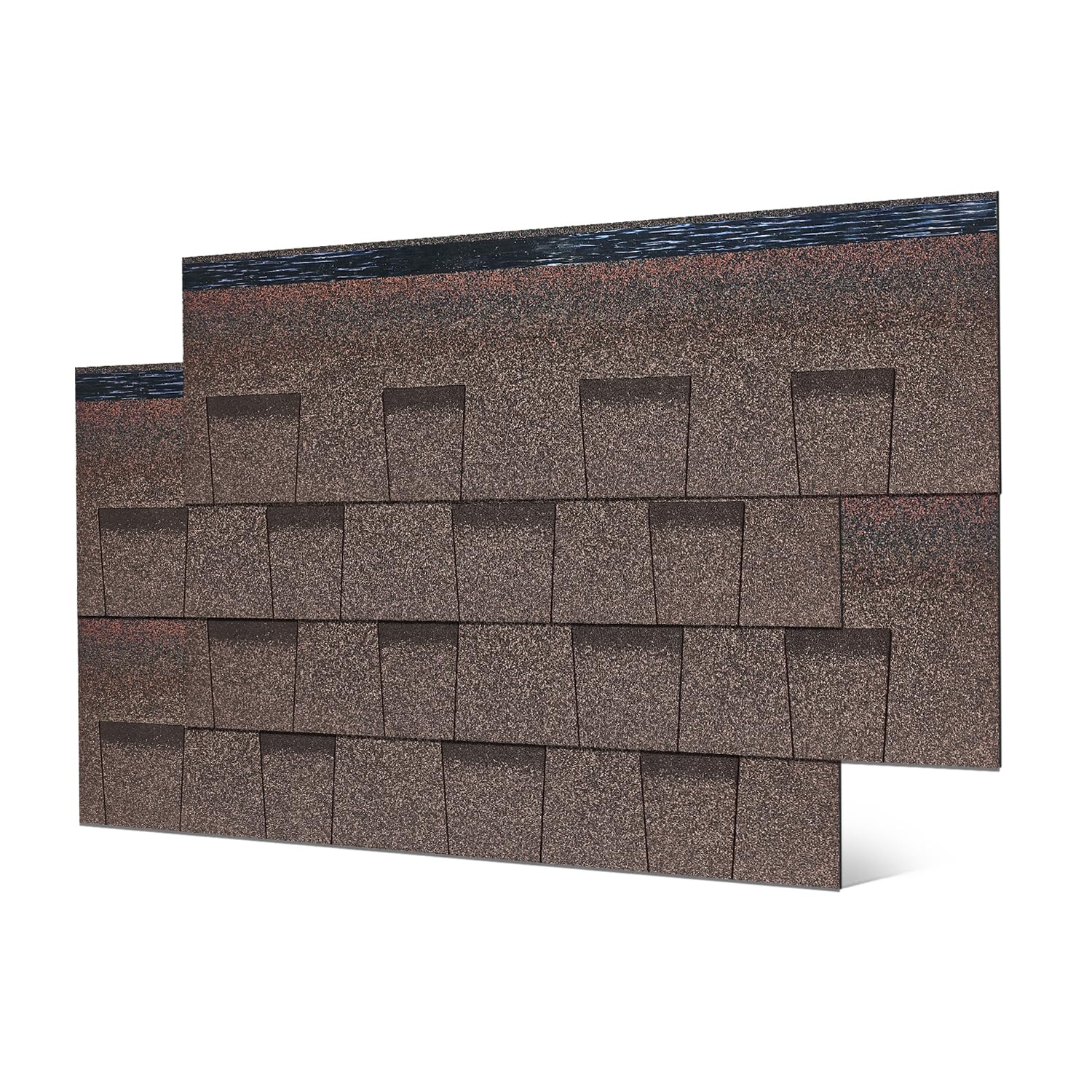 Roofing Shingles for Roof House Repair Tiles Shed Decor,Asphalt Shingles (Brown-Architechtural) 8PCS,39.4"x13.4"