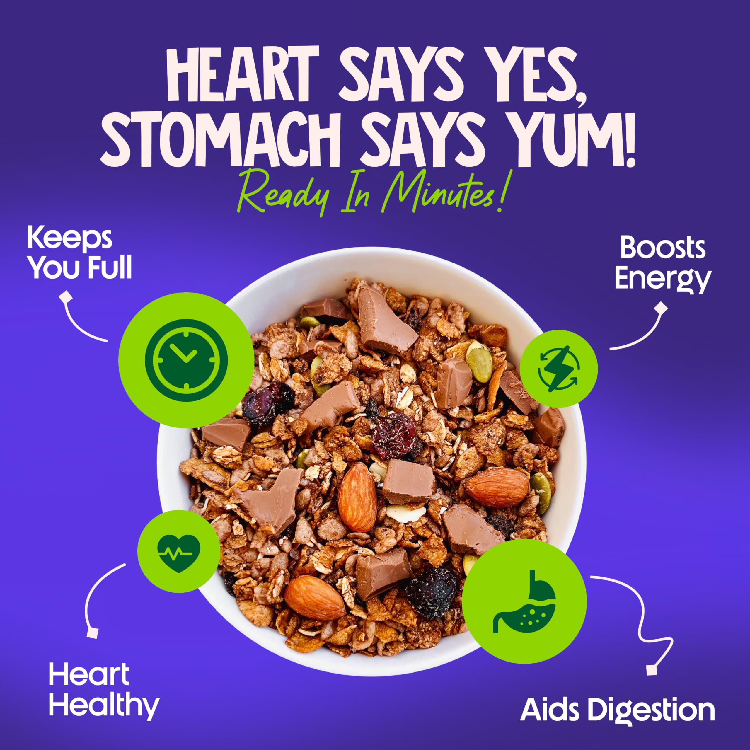 Alpino High Protein Muesli Dark Chocolate, 25g Protein per 100g, No Refined Sugar, 9-in-1 Multigrains Breakfast Cereal with Nuts, Seeds & Dry Fruits, High Fibre Healthy Breakfast, 400g 4