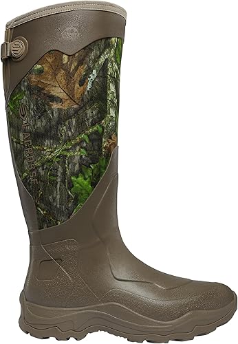 LaCrosse Botas de serpiente Alpha Agility de 17 pulgadas para hombre con goma impermeable, suela de EVA y protección de dedos de serpiente