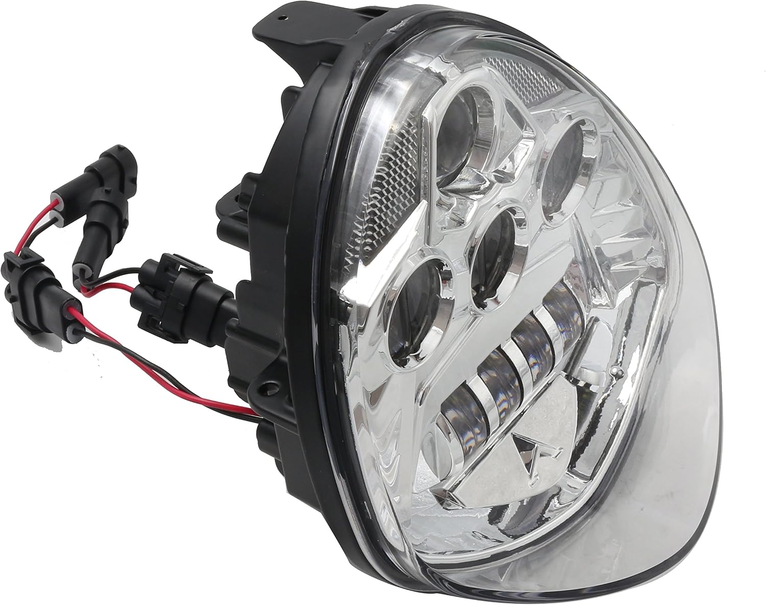 LED Head Light Assembly IP-67 Headlight Chrome Head Lamp Compatible with Victory Motorcycle Cross Roads Country Tour Magnum Vegas Hammer Boardwalk Kingpin 2005-2018