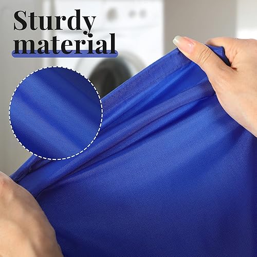 Miniatura 3 de Woanger Paquete de 12 bolsas de lavandería extragrandes de 28 x 45 pulgadas, lavables a granel, bolsa de lavandería de viaje con cierre de cordón,