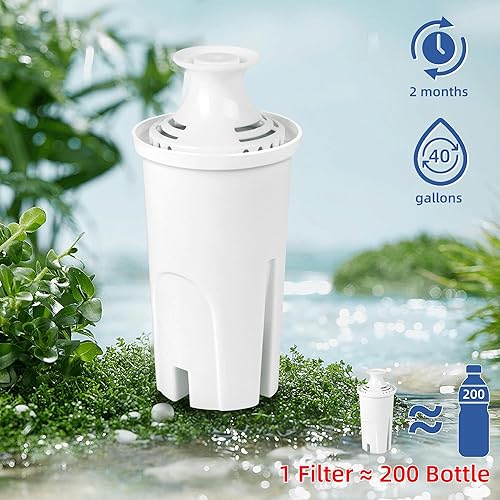 Miniatura 6 de Paquete de 4 filtros de agua de repuesto para jarra y dispensadores Brita, filtros de agua compatibles con Britta OB03, 0B03, Classic 35557, Mavea