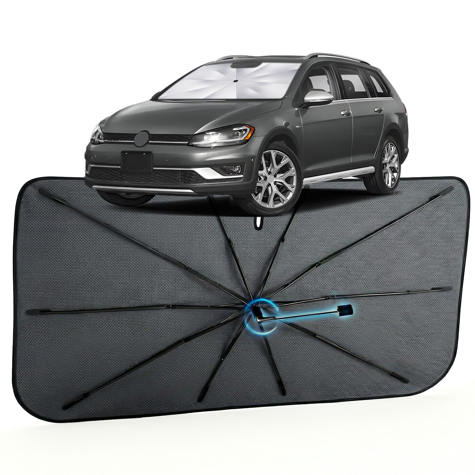 Car Windshield Sun Shade Umbrella for Volkswagen Golf Alltrack 2017-2020