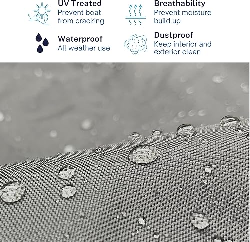 Miniatura 3 de SavvyCraft Cubierta de consola central impermeable para barco, cubierta de consola de barco de poliéster de grado marino 600D, tamaño grande, se