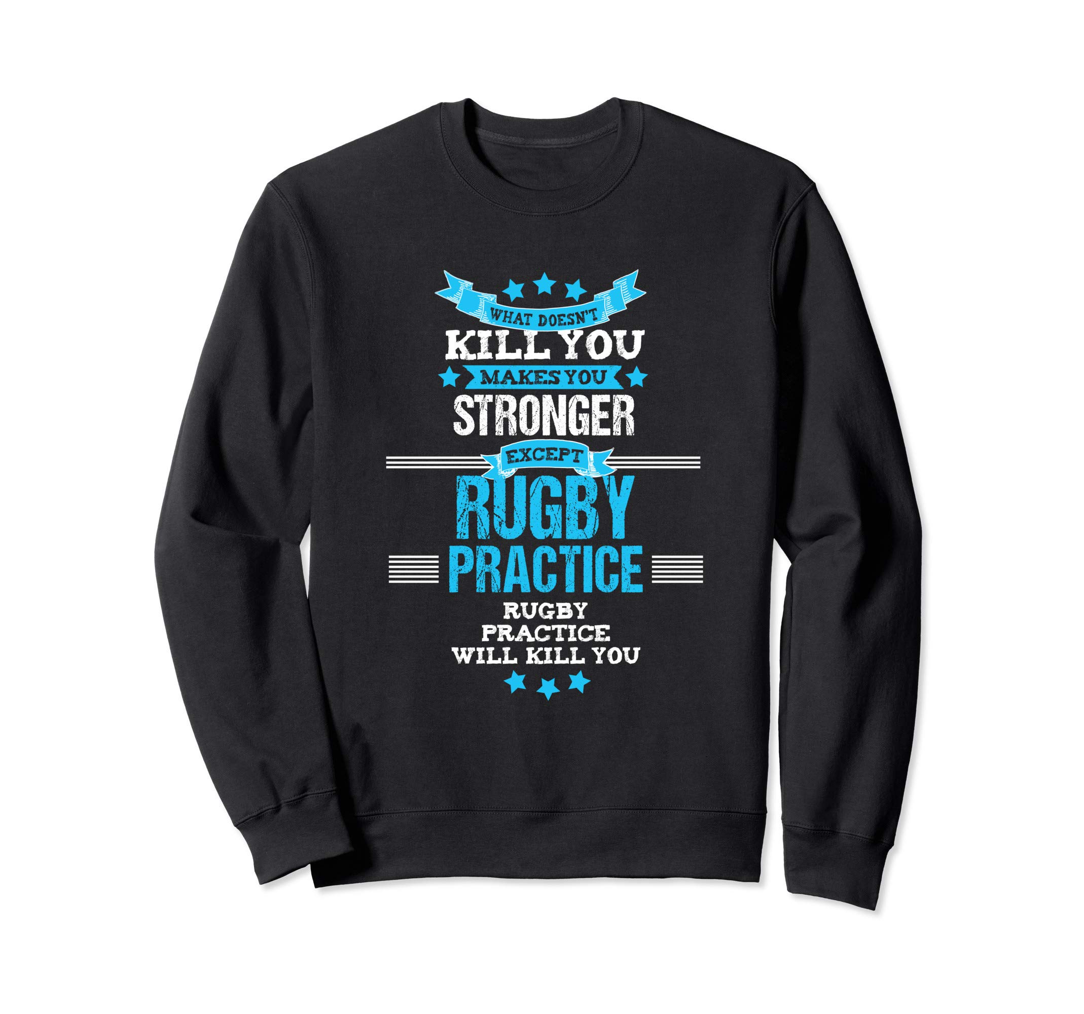 Funny Rugby Coach Team Gift Sweatshirt, Black