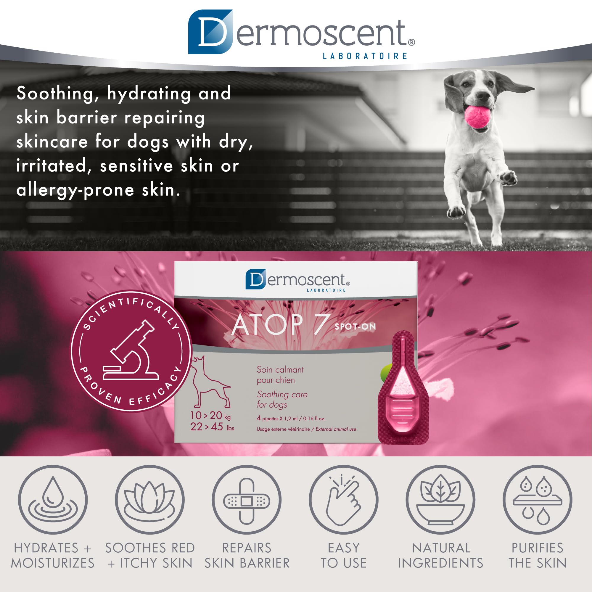 DERMOSCENT ATOP7 SPOT ON PERROS GATOS 10-20KG