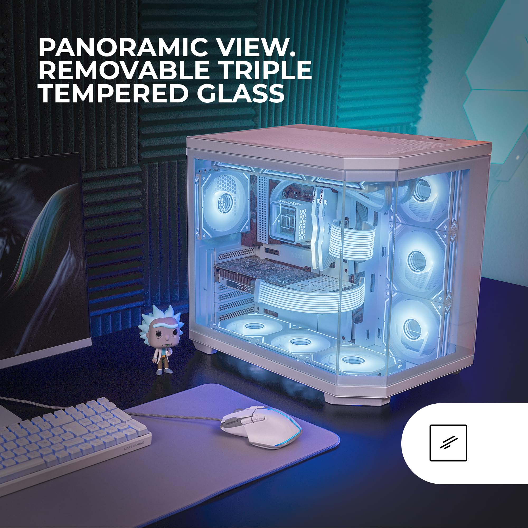 Mars Gaming MC-3TCORE - Scaffale PC Custom ATX - Dettaglio