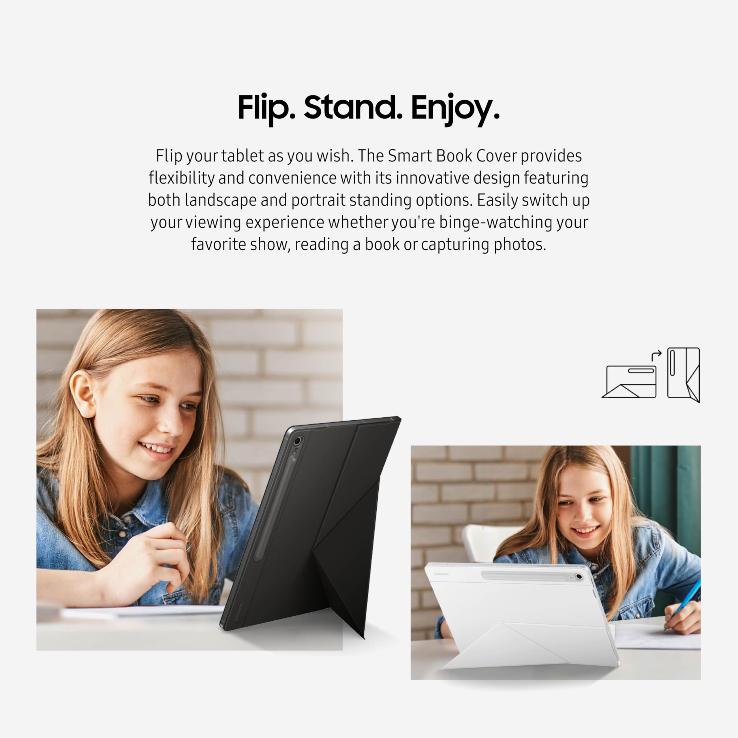 Androidタブレットアクセサリー Galaxy Tab S10 FE+ Smart Book Cover Amazon.com: Samsung Galaxy Official Smart Book Cover for