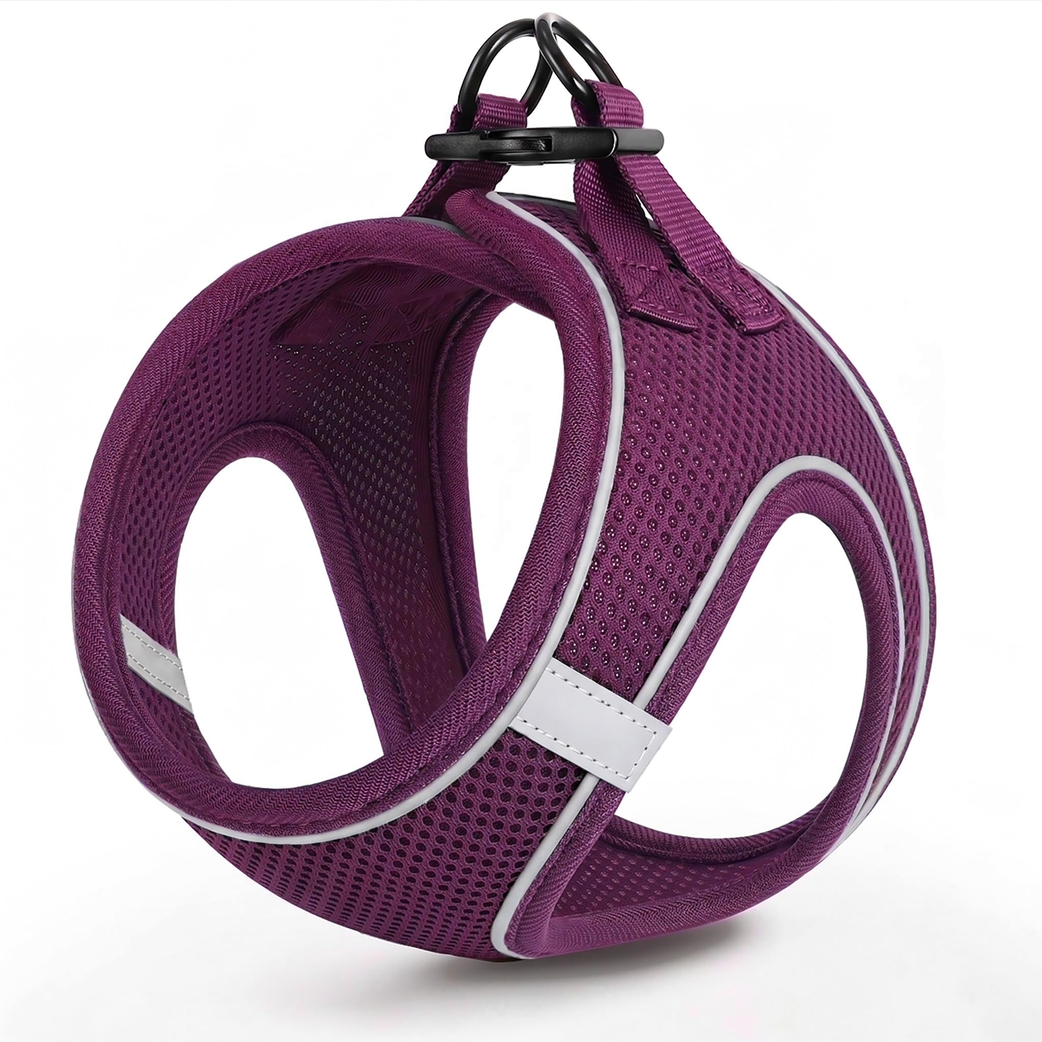 HEELE Dog Harness Step-in Anti-Pull Soft Breathable Reflective, Purple, M