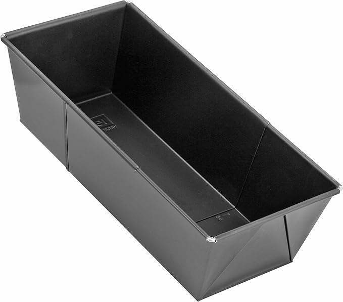 Zenker Universal-Brotbackform ausziehbar 28-40 cm PURE, Königskuchenform mit Antihaftbeschichtung, hochwertige Backform (Farbe: schwarz), Menge: 1 Stück